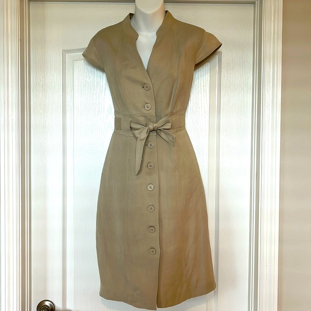 Calvin Klein Khaki Button-up Dress